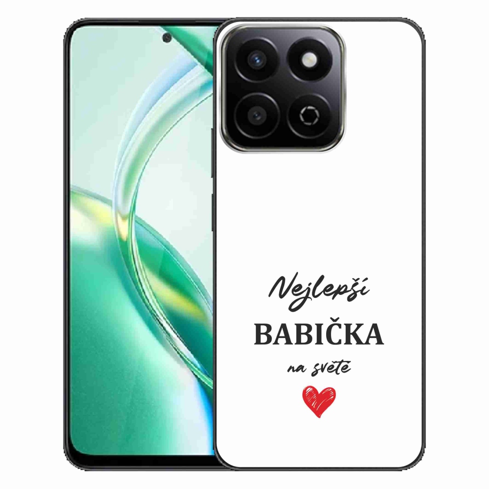 Gélový kryt mmCase na Honor 200 Smart 5G - najlepšia babička 1 biele pozadie