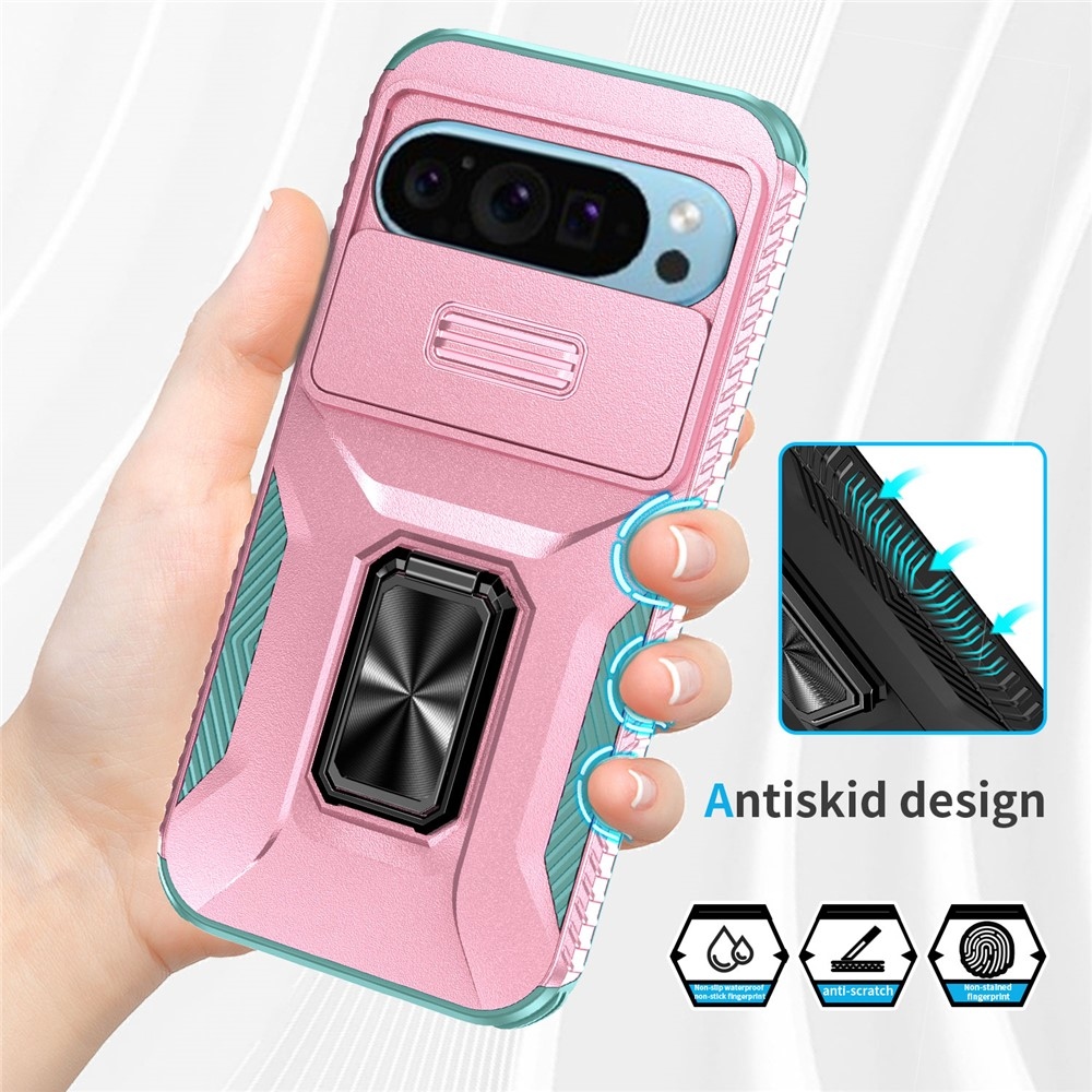 Lids odolný kryt na Google Pixel 10 Pro/9 Pro/9 - ružový/modrozelený