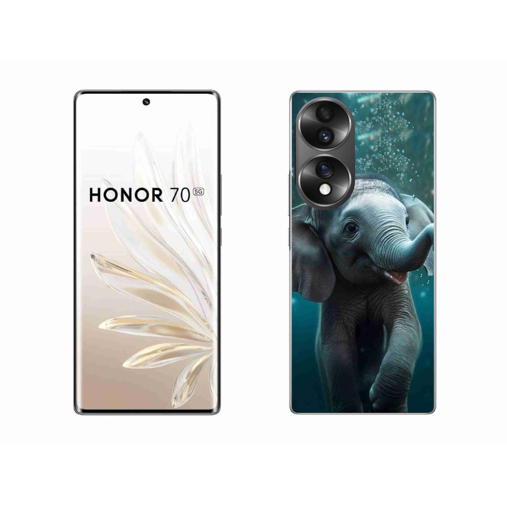 Gélový kryt mmCase na Honor 70 - sloník pod vodou