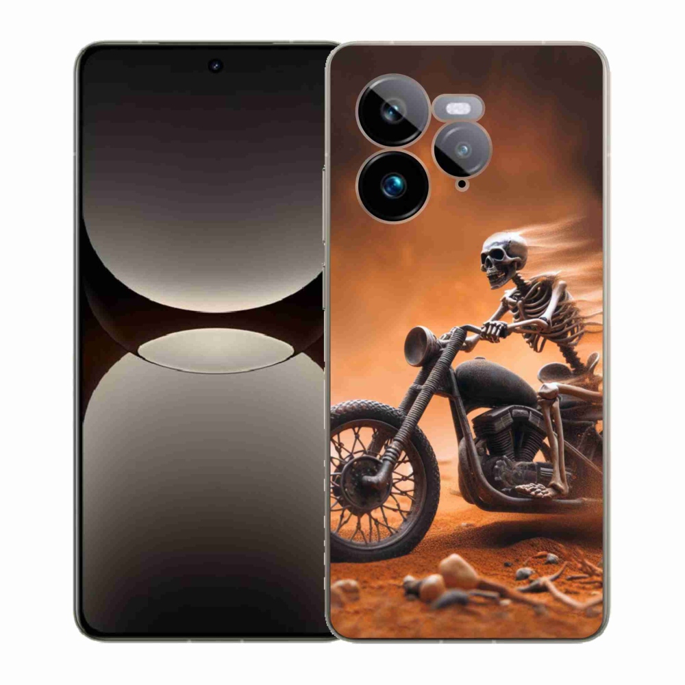 Gélový kryt mmCase na Realme GT 7 Pro 5G - kostra na motorke