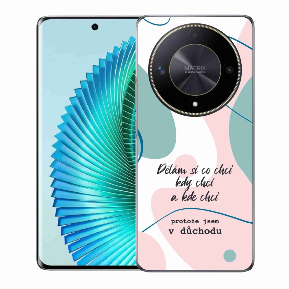 Gélový kryt mmCase na Honor Magic 6 Lite 5G - vtipný text 10 biele pozadie