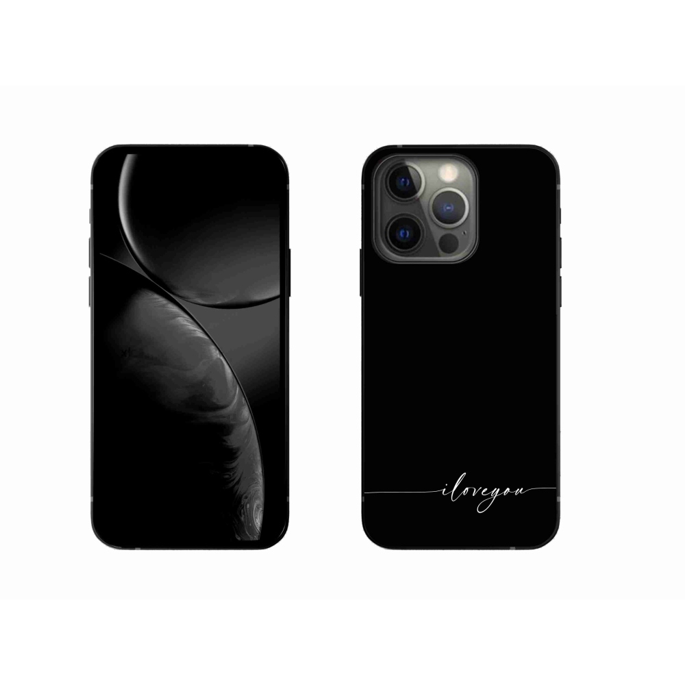 Gélový kryt mmCase na iPhone 13 Pro 6.1 - I love you čierne pozadie
