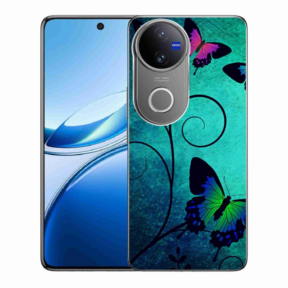 Gélový kryt mmCase na Vivo V50 5G - farební motýle