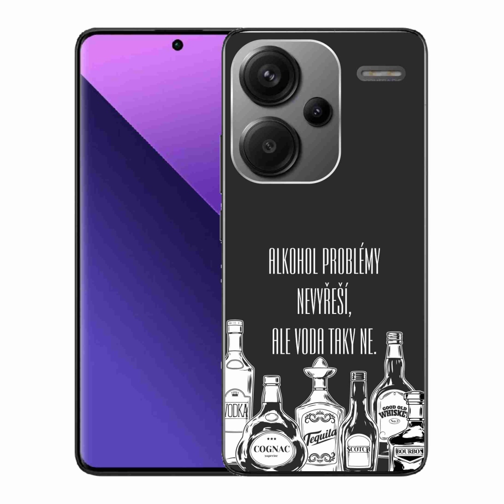 Gélový kryt mmCase na Xiaomi Redmi Note 13 Pro+ 5G - vtipný text čierne pozadie