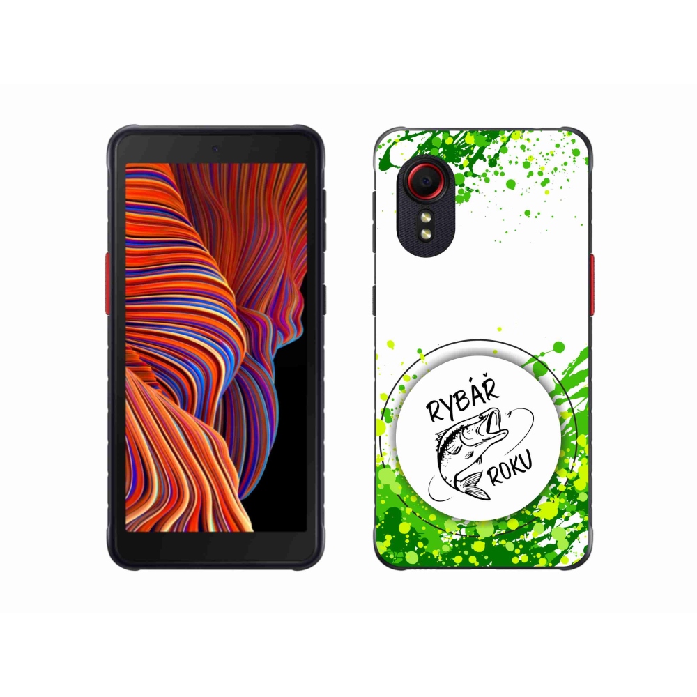 Gélový kryt mmCase na Samsung Galaxy Xcover 5 - rybár roka biele pozadie