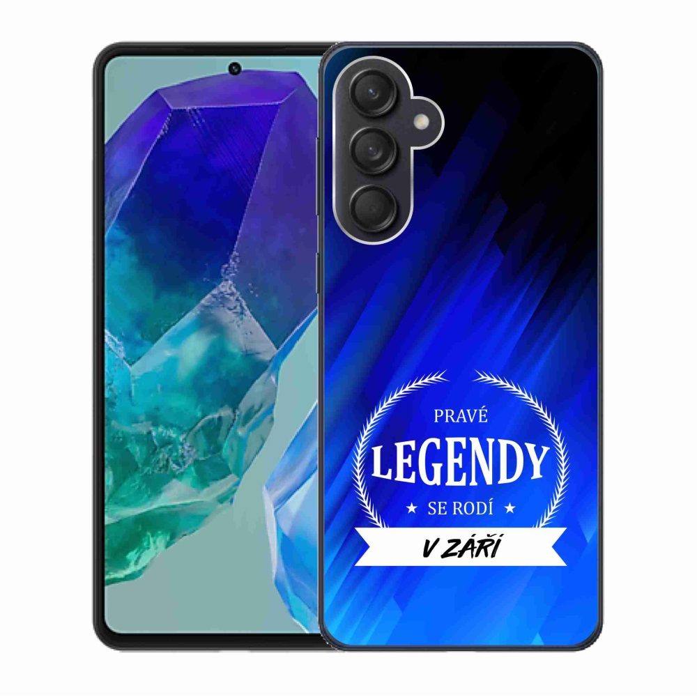 Gélový kryt mmCase na Samsung Galaxy M55 5G - legendy v septembri modré pozadie