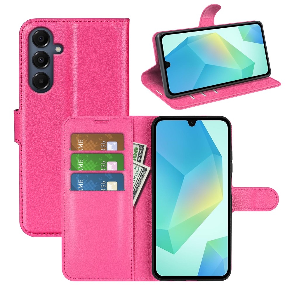 Litchi knižkové púzdro na Samsung Galaxy A17 5G - rose