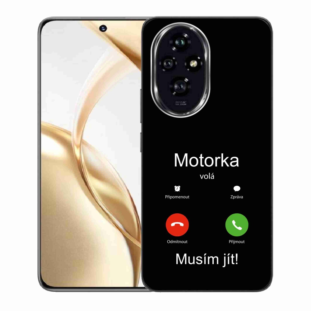 Gélový kryt mmCase na Honor 200 5G - motorka volá čierne pozadie