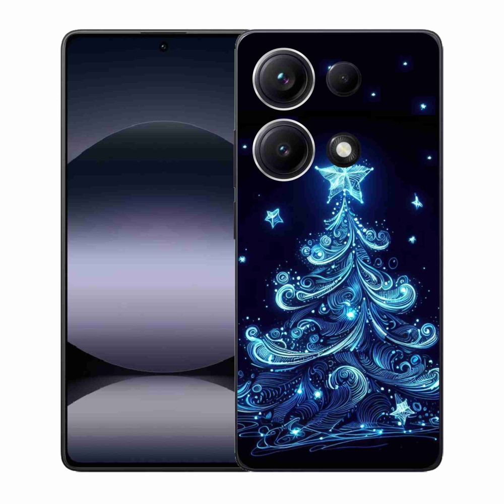 Gélový kryt mmCase na Xiaomi Redmi Note 14S - neónový vianočný stromček 4