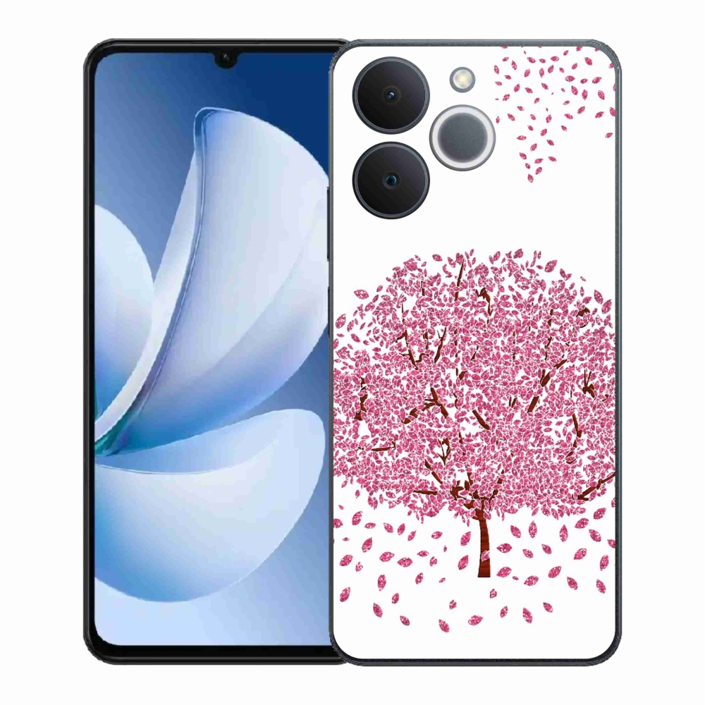 Gélový kryt mmCase na Realme Note 70T - kreslený strom s listami