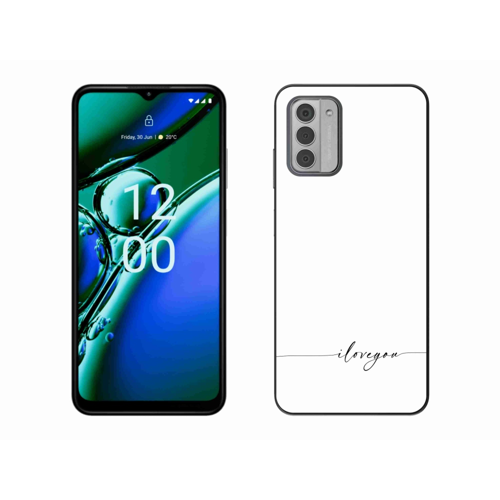Gélový kryt mmCase na Nokia G42 - I love you biele pozadie