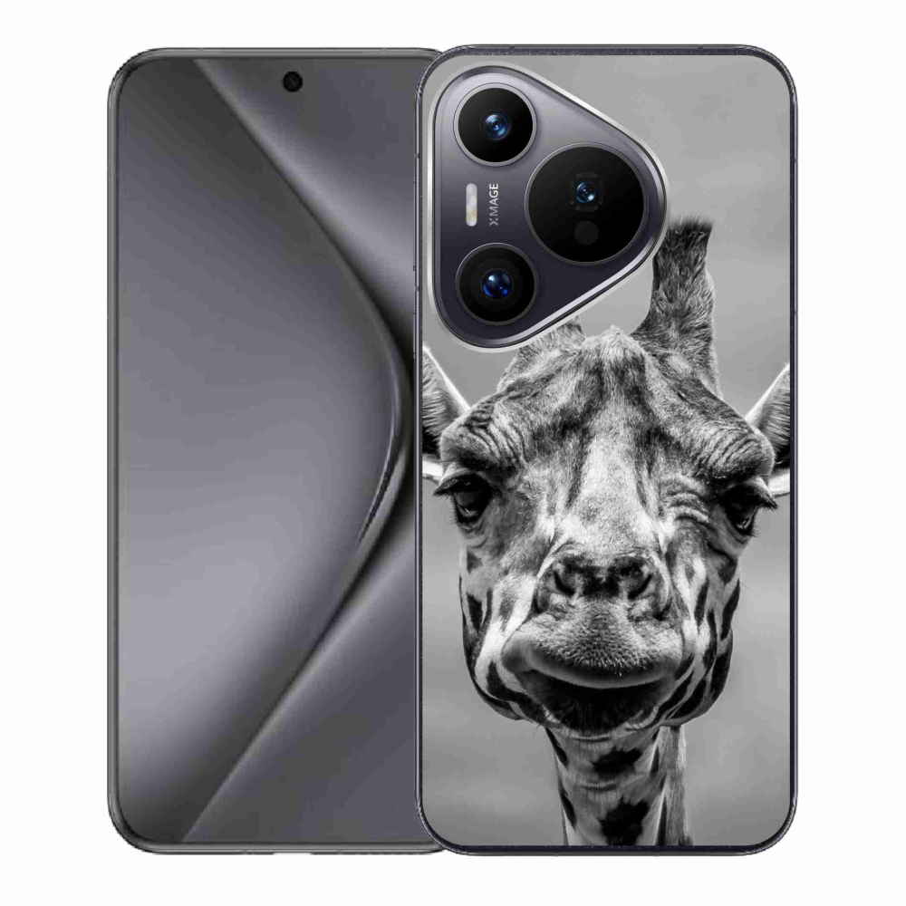 Gélový kryt mmCase na Huawei Pura 70 - čiernobiela žirafa