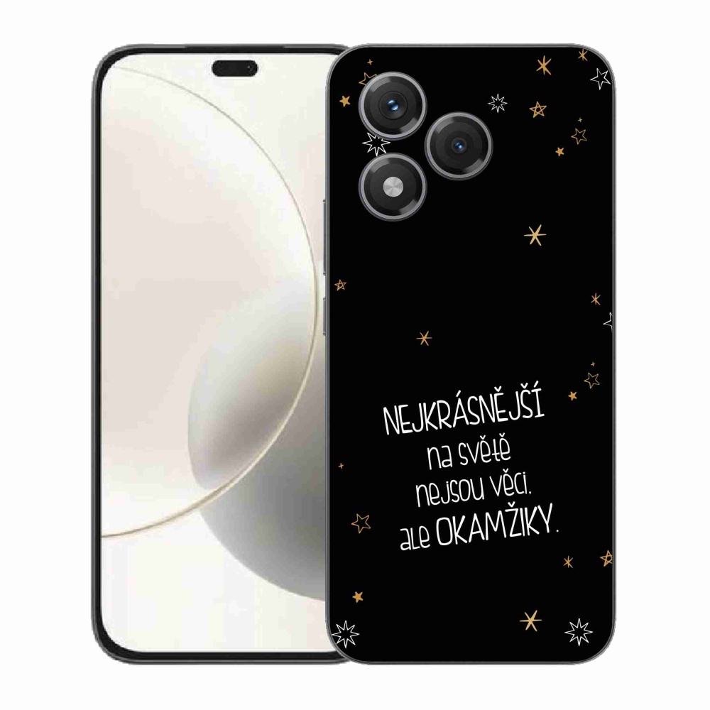 Gélový kryt mmCase na Honor 400 Lite - citát 4 čierne pozadie