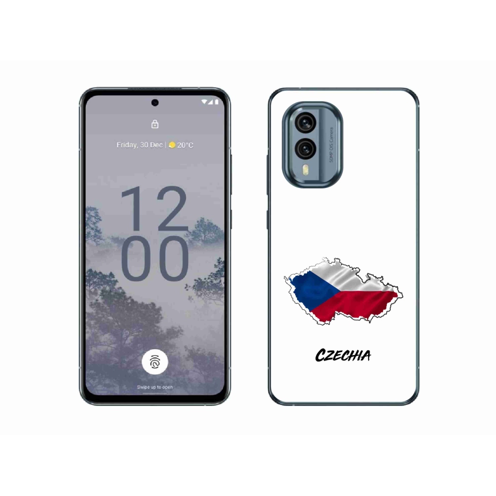Gélový kryt mmCase na Nokia X30 5G - Czechia biele pozadie