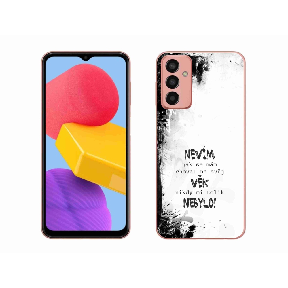 Gélový kryt mmCase na Samsung Galaxy M13 - vtipný text 14 biele pozadie