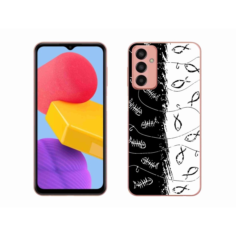 Gélový kryt mmCase na Samsung Galaxy M13 - kostry a rybky