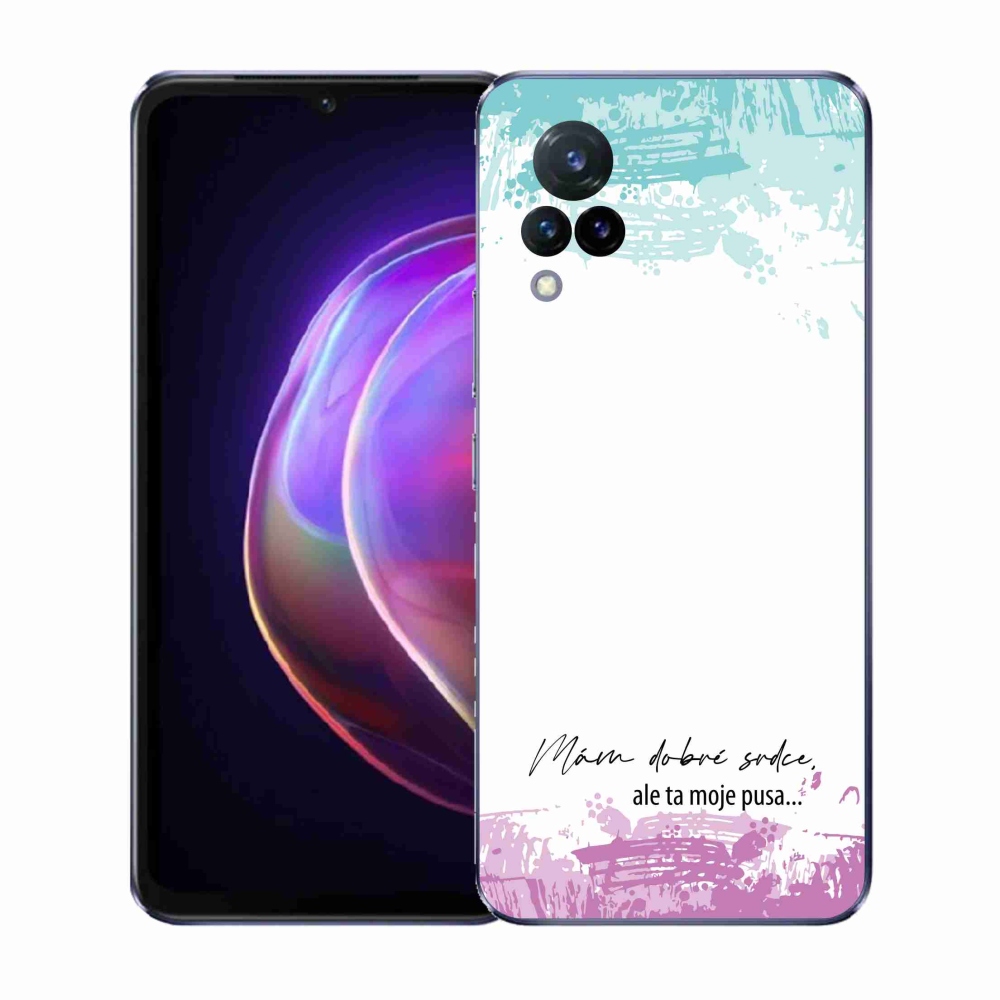 Gélový kryt mmCase na Vivo V21 4G/5G - vtipný text 3 biele pozadie