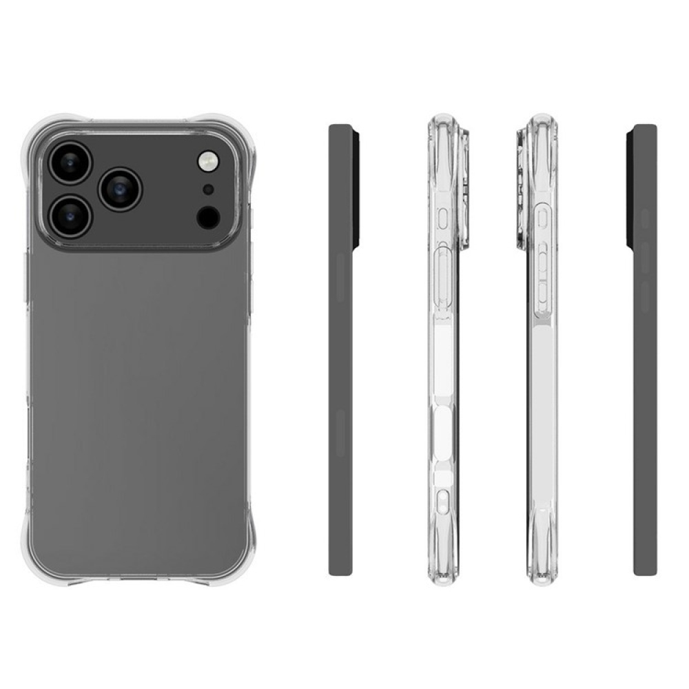 Priehľadný gélový obal na iPhone 17 Pro Max - priehľadný