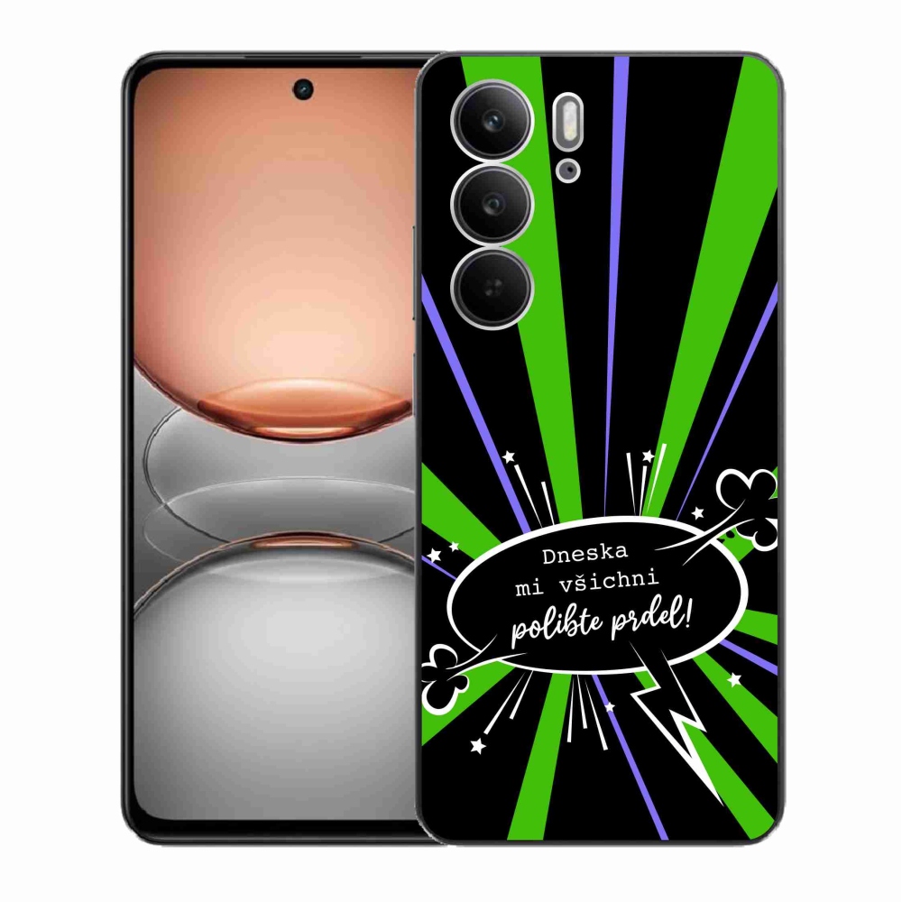 Gélový kryt mmCase na Realme C75 - vtipný text 15 čierne pozadie