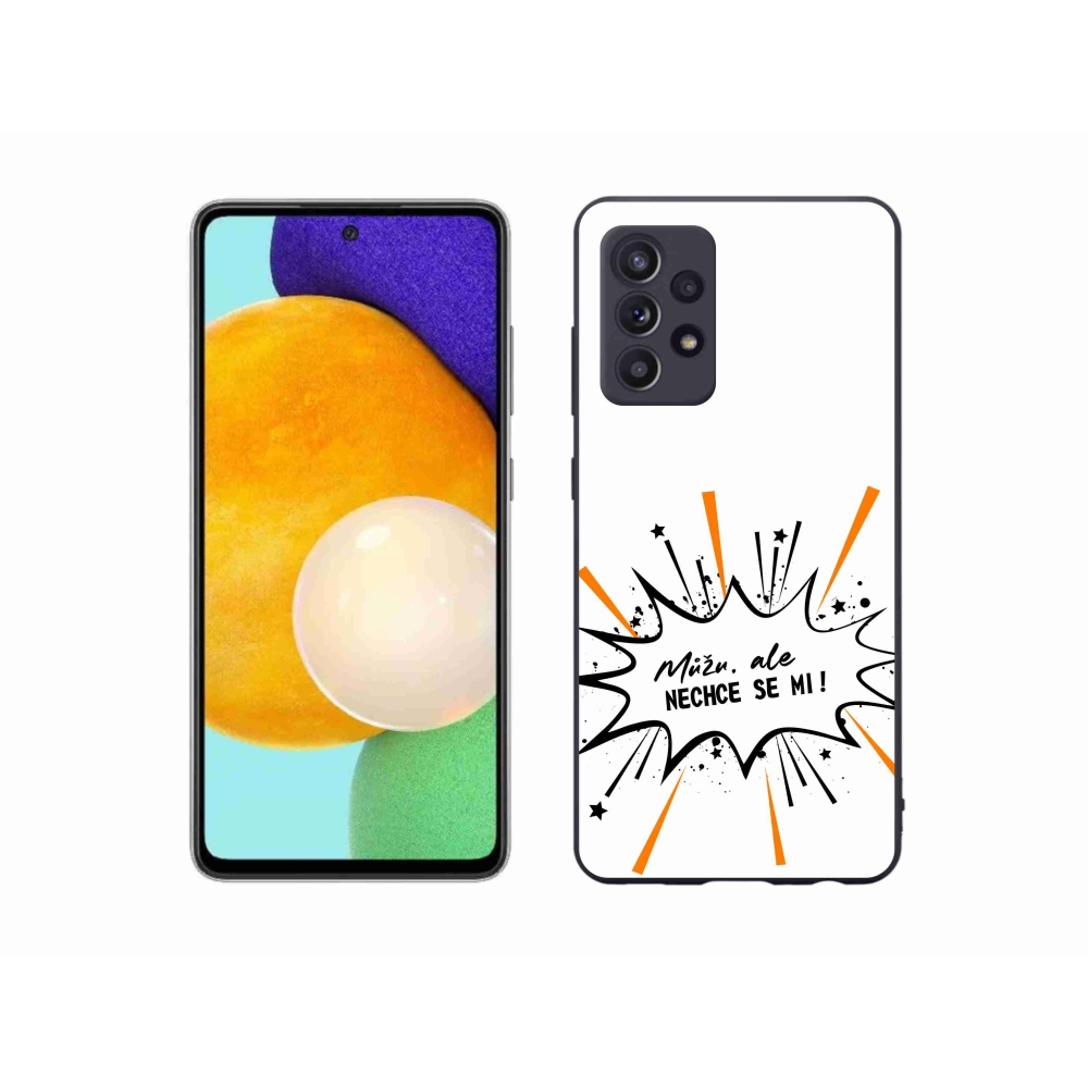 Gélový kryt mmCase na Samsung Galaxy A52/A52 5G - vtipný text 11 biele pozadie