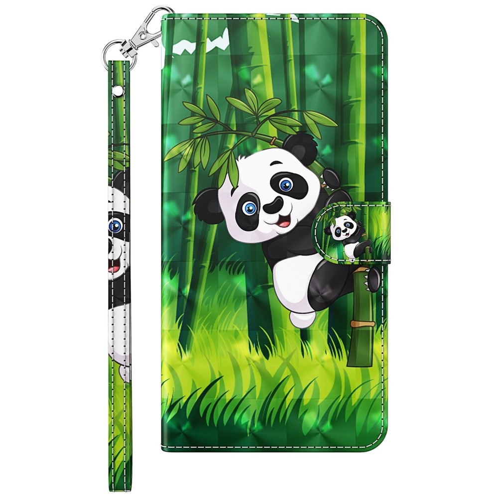 Print knižkové púzdro na Samsung Galaxy A35 5G - panda na bambuse