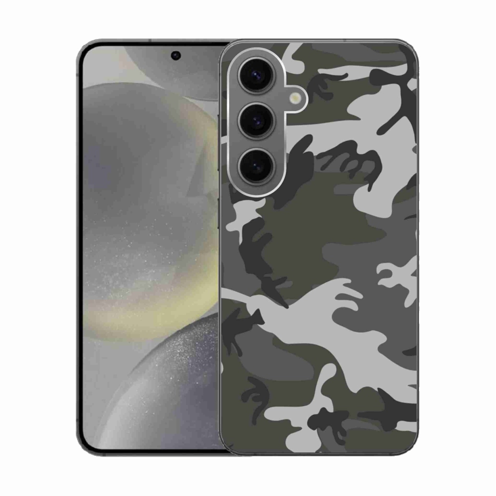 Gélový kryt mmCase na Samsung Galaxy S24 - maskáčový vzor