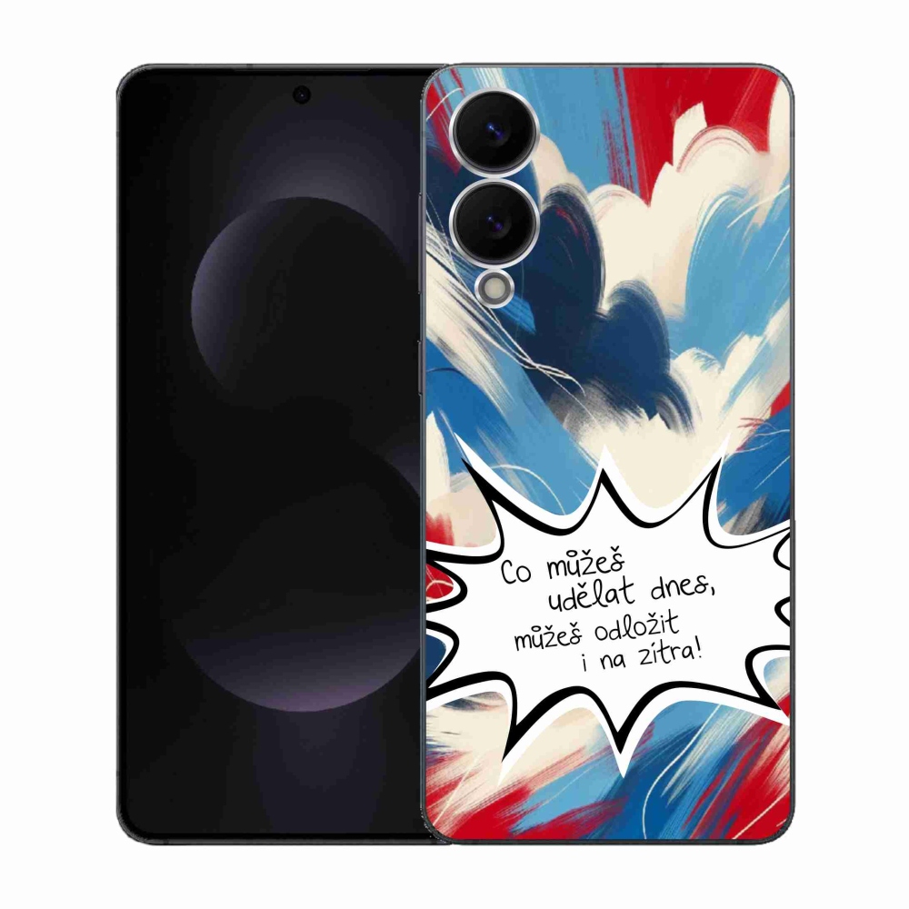 Gélový kryt mmCase na Samsung Galaxy S25 Edge - vtipný text 9 biele pozadie