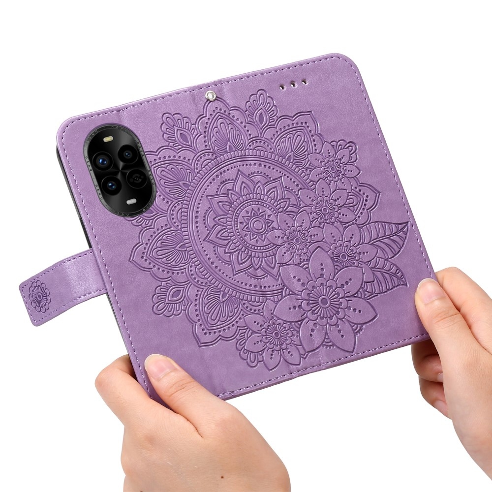 Mandala knižkové puzdro na Huawei Nova 13 Pro 5G - fialové