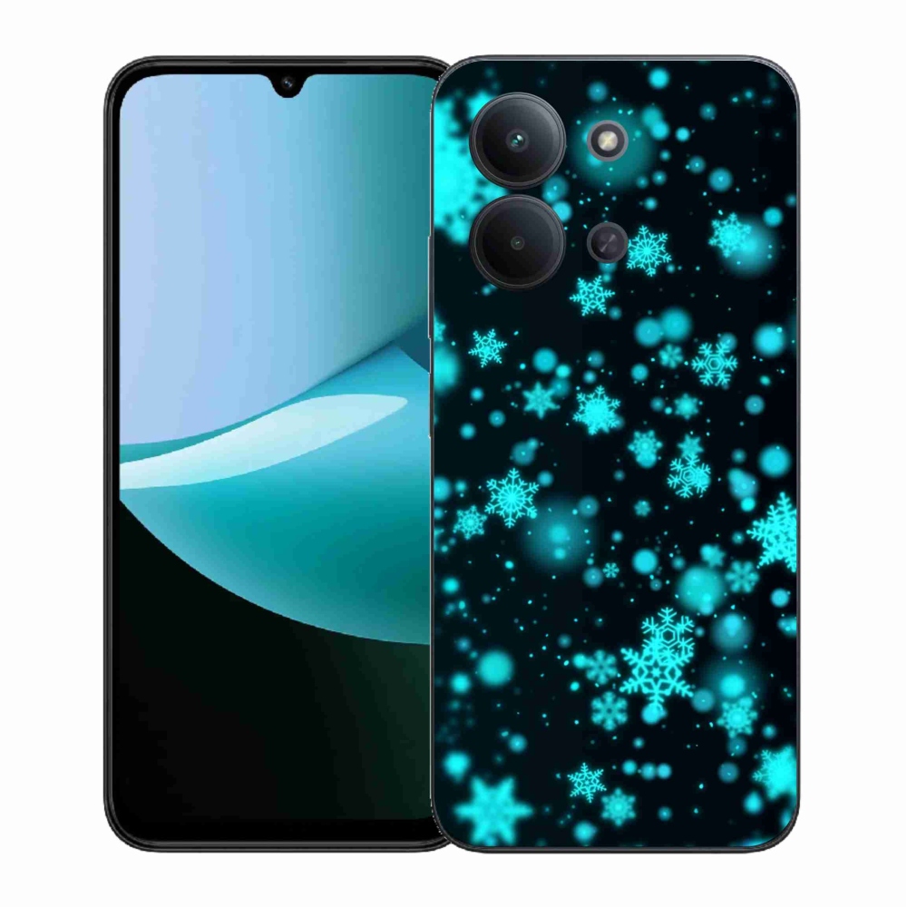 Gélový kryt mmCase na Xiaomi Redmi 15C 4G (171mm)/Poco C85 4G (171mm) - snehové vločky 1