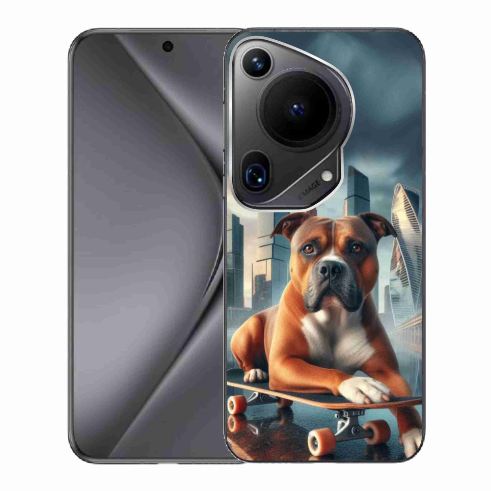 Gélový kryt mmCase na Huawei Pura 70 Ultra - pes na skateboarde
