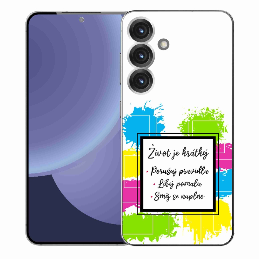 Gélový kryt mmCase na Samsung Galaxy S25+ - citát 5 biele pozadie