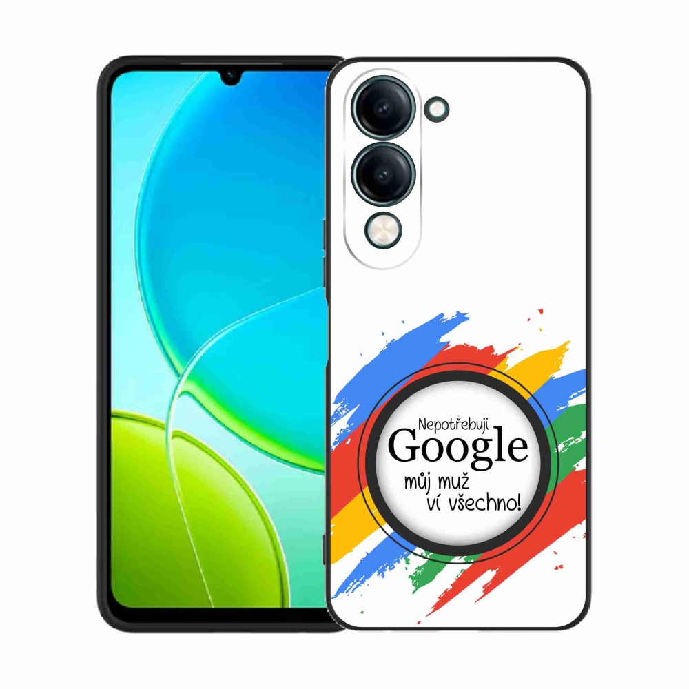 Gélový kryt mmCase na Vivo Y29s 5G - muž vie všetko biele pozadie
