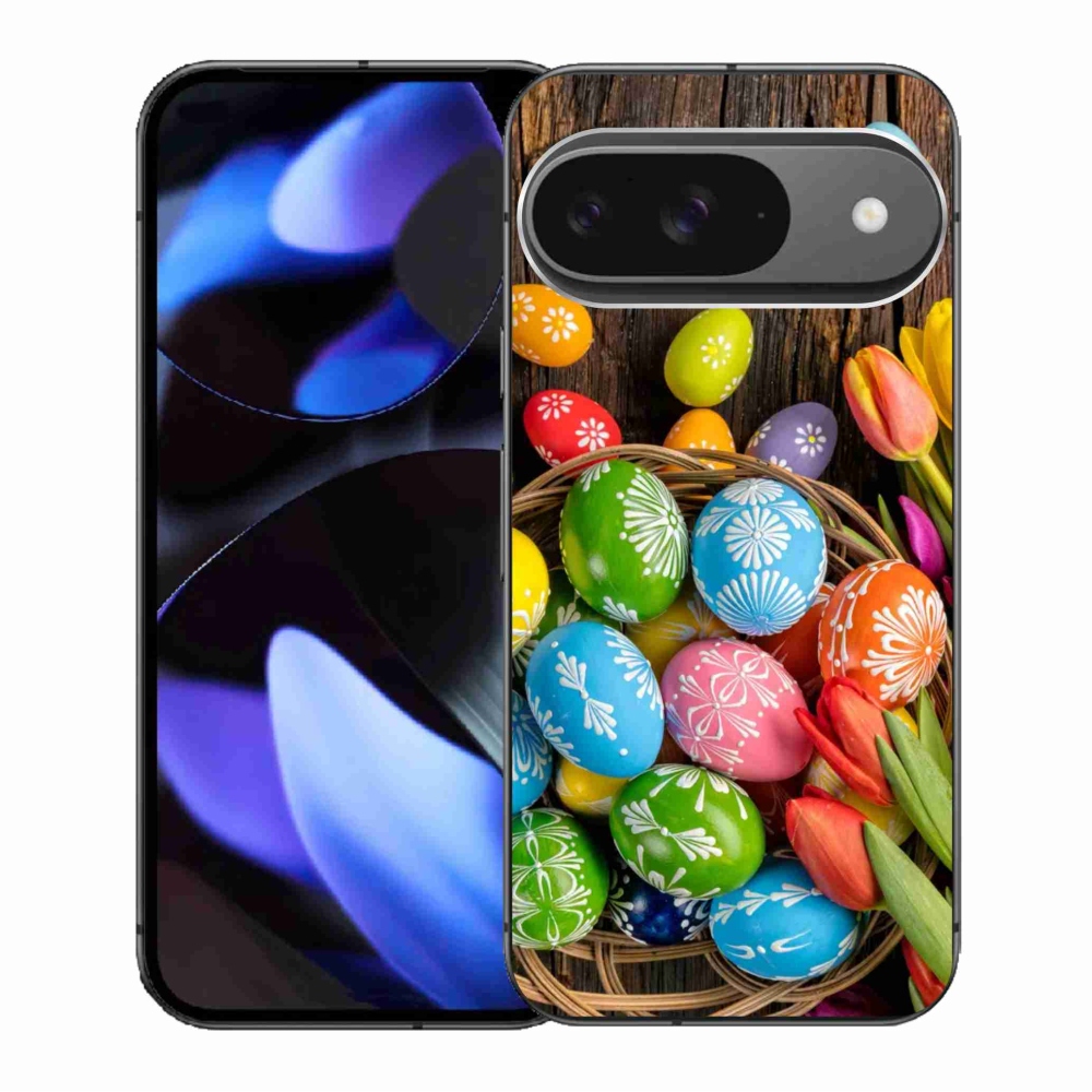 Gélový kryt mmCase na Google Pixel 9/9 Pro - veľkonočné vajíčka