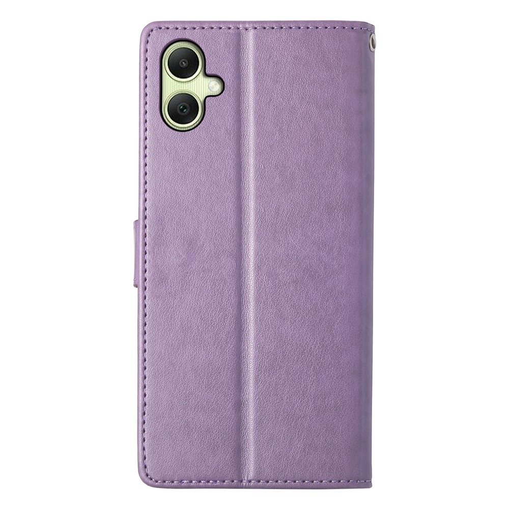 Flowery knižkové púzdro na Samsung Galaxy A07 4G - fialové