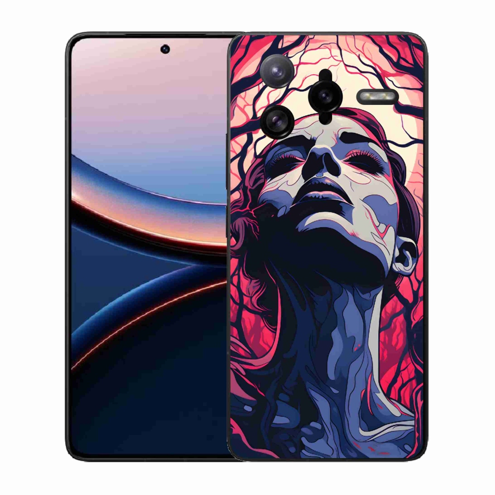 Gélový kryt mmCase na Xiaomi Poco F7 Ultra - abstraktná tvár