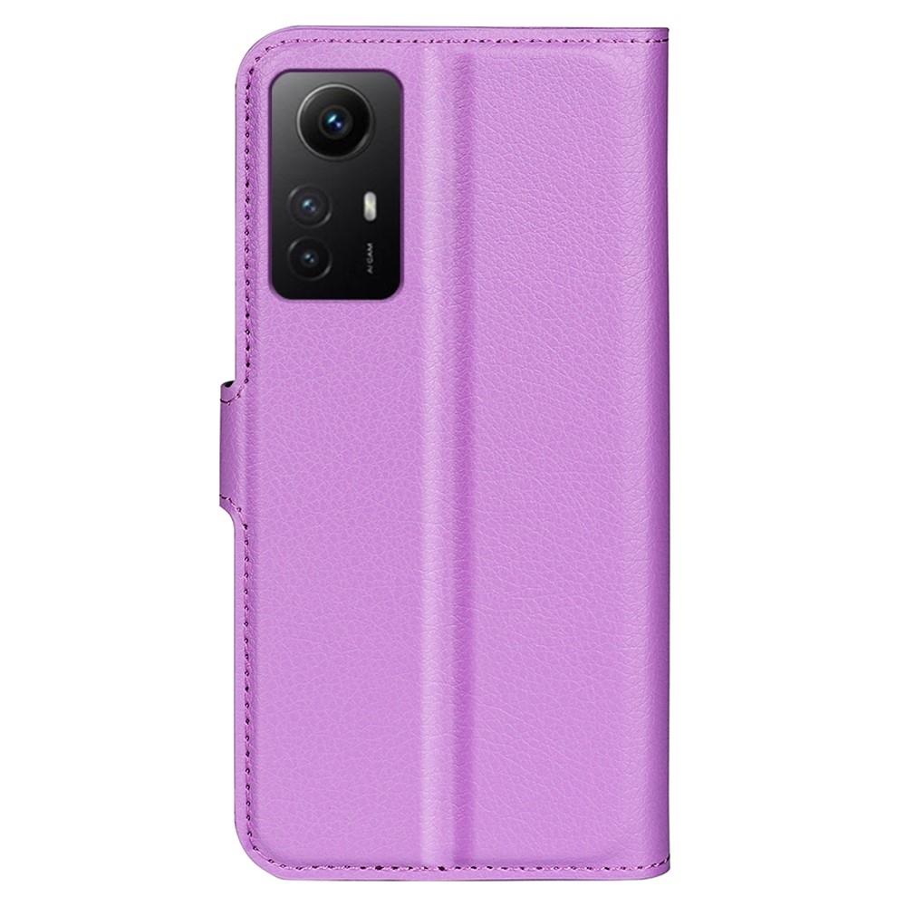 Litchi knižkové puzdro na Xiaomi Redmi Note 12S - fialové