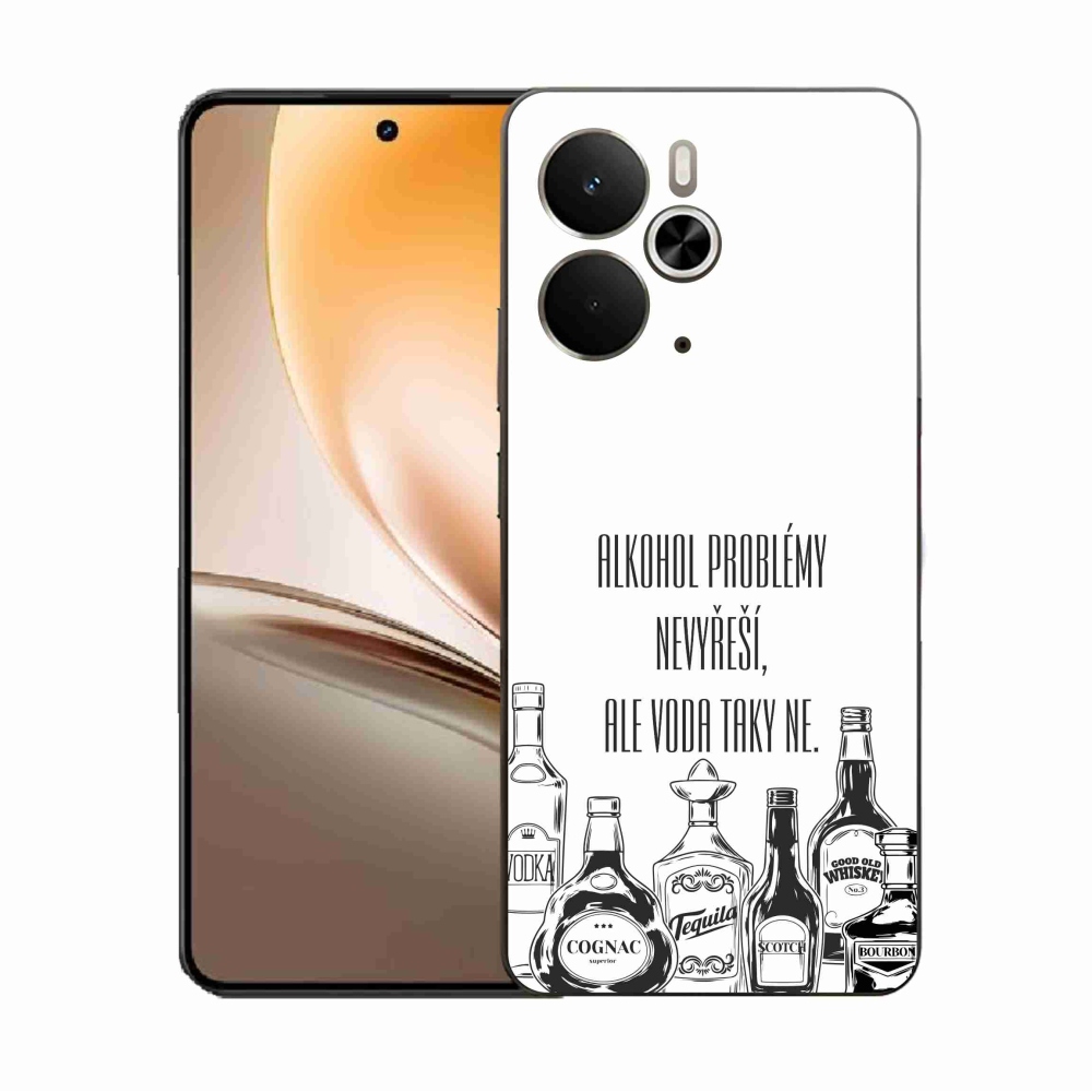 Gélový kryt mmCase na Realme 14 5G - vtipný text biele pozadie
