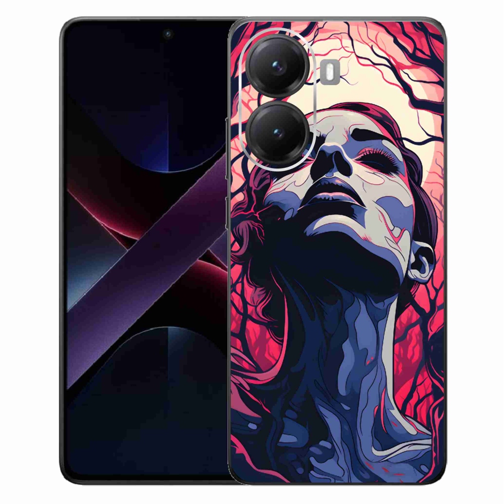 Gélový kryt mmCase na Xiaomi Poco X7 Pro 5G - abstraktná tvár