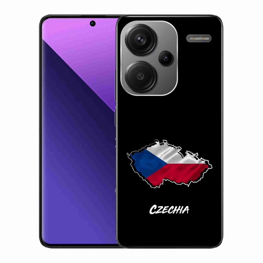 Gélový kryt mmCase na Xiaomi Redmi Note 13 Pro+ 5G - Czechia čierne pozadie