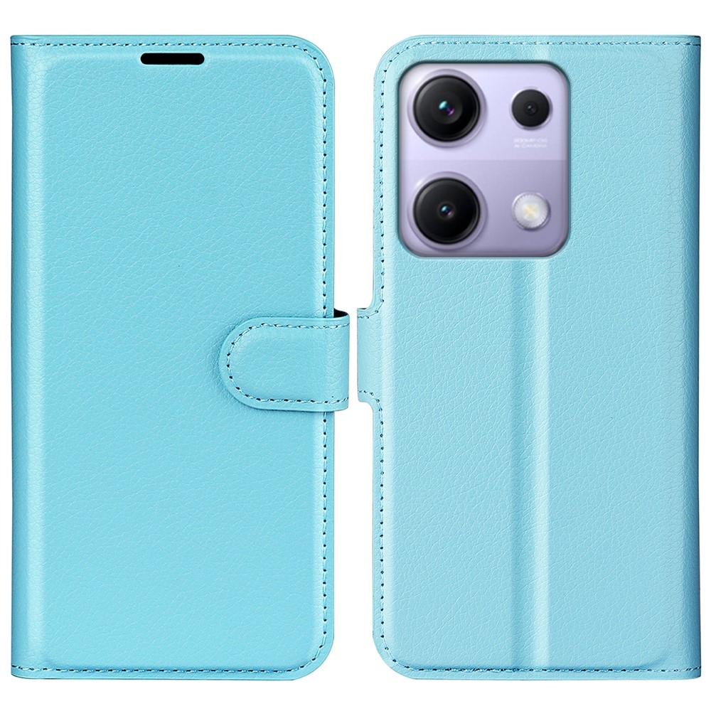 Litchi knižkové puzdro na Xiaomi Redmi Note 14S - modré