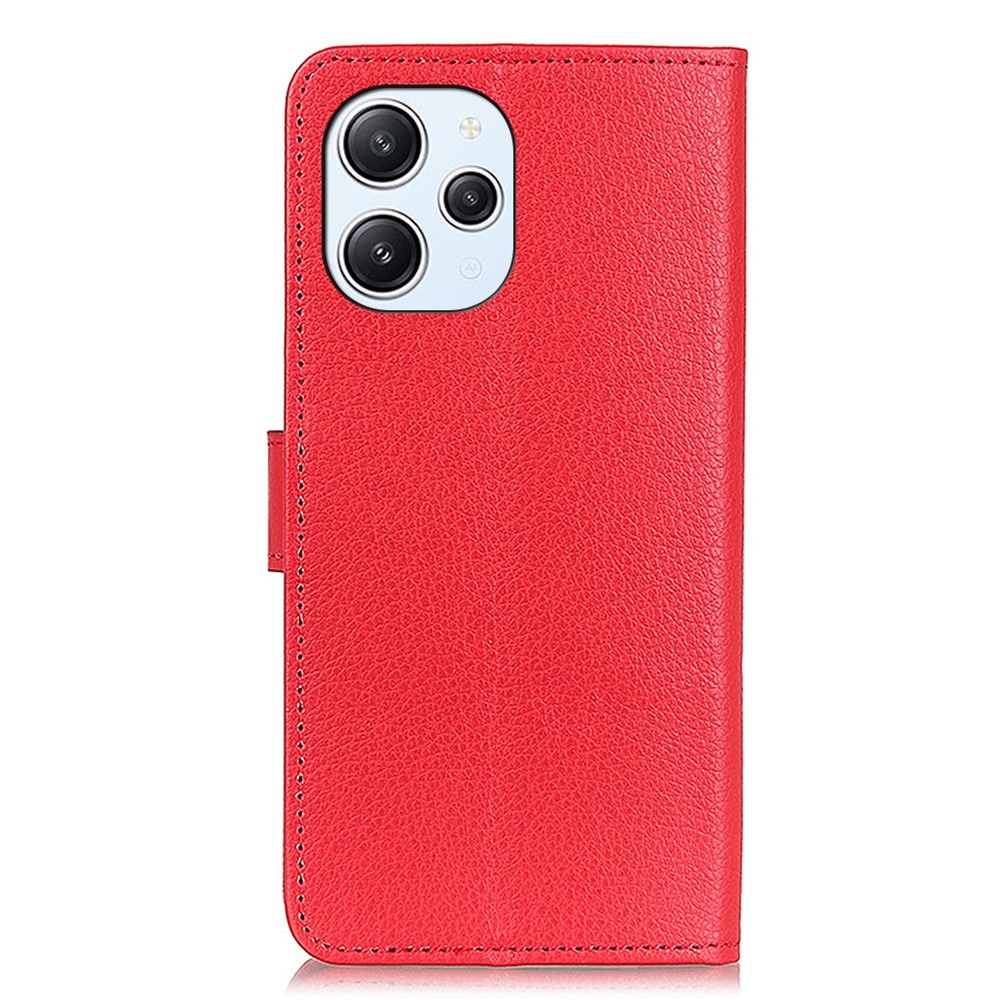 Litchie knižkové puzdro na Xiaomi Redmi 12 4G/5G - červené