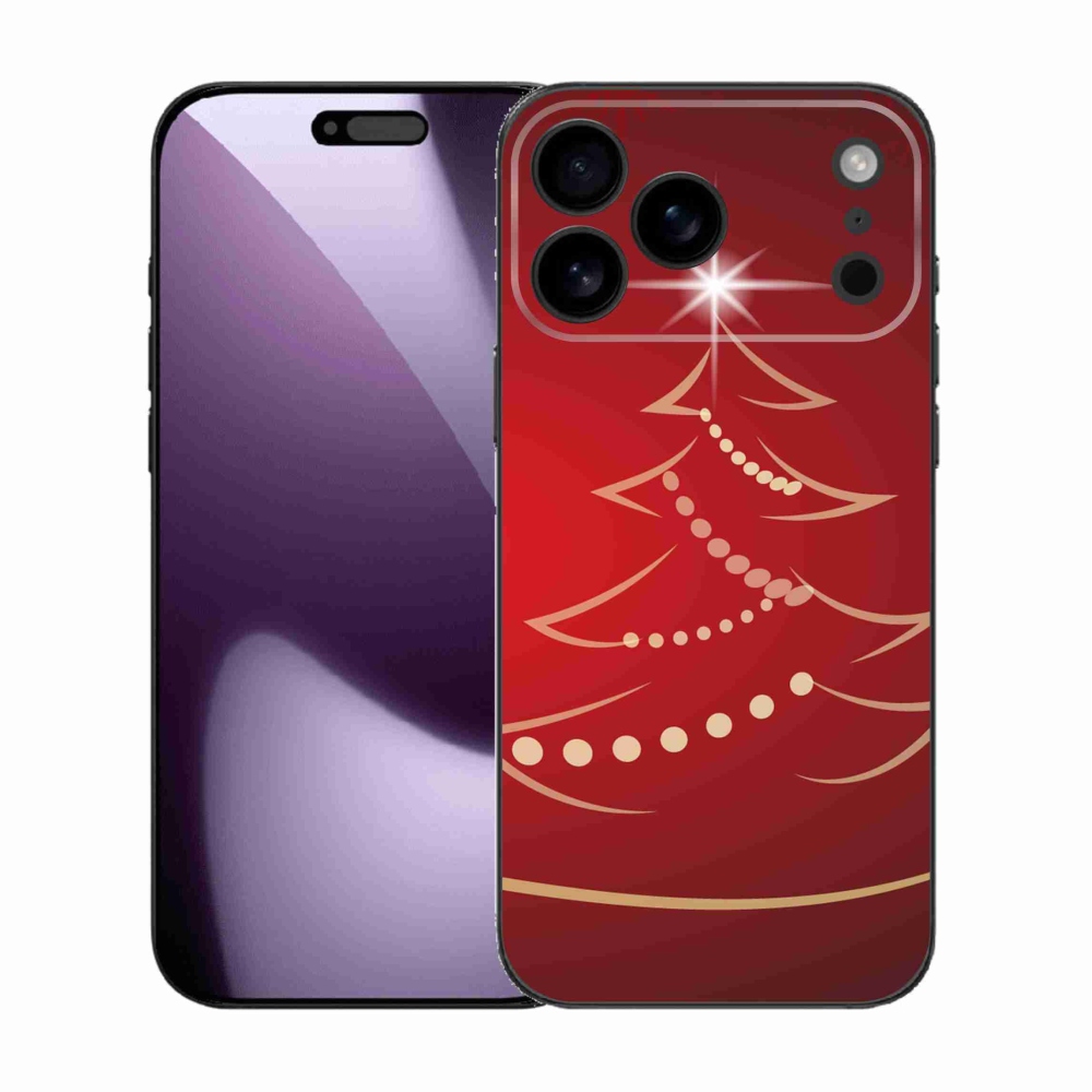 Gélový kryt mmCase na iPhone 17 Pro Max - kreslený vianočný stromček