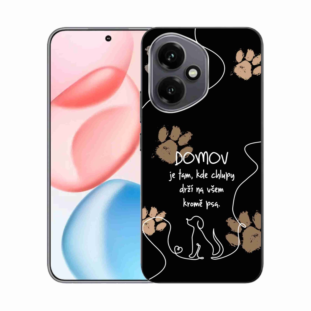 Gélový kryt mmCase na Honor 400 - psí motív čierne pozadie