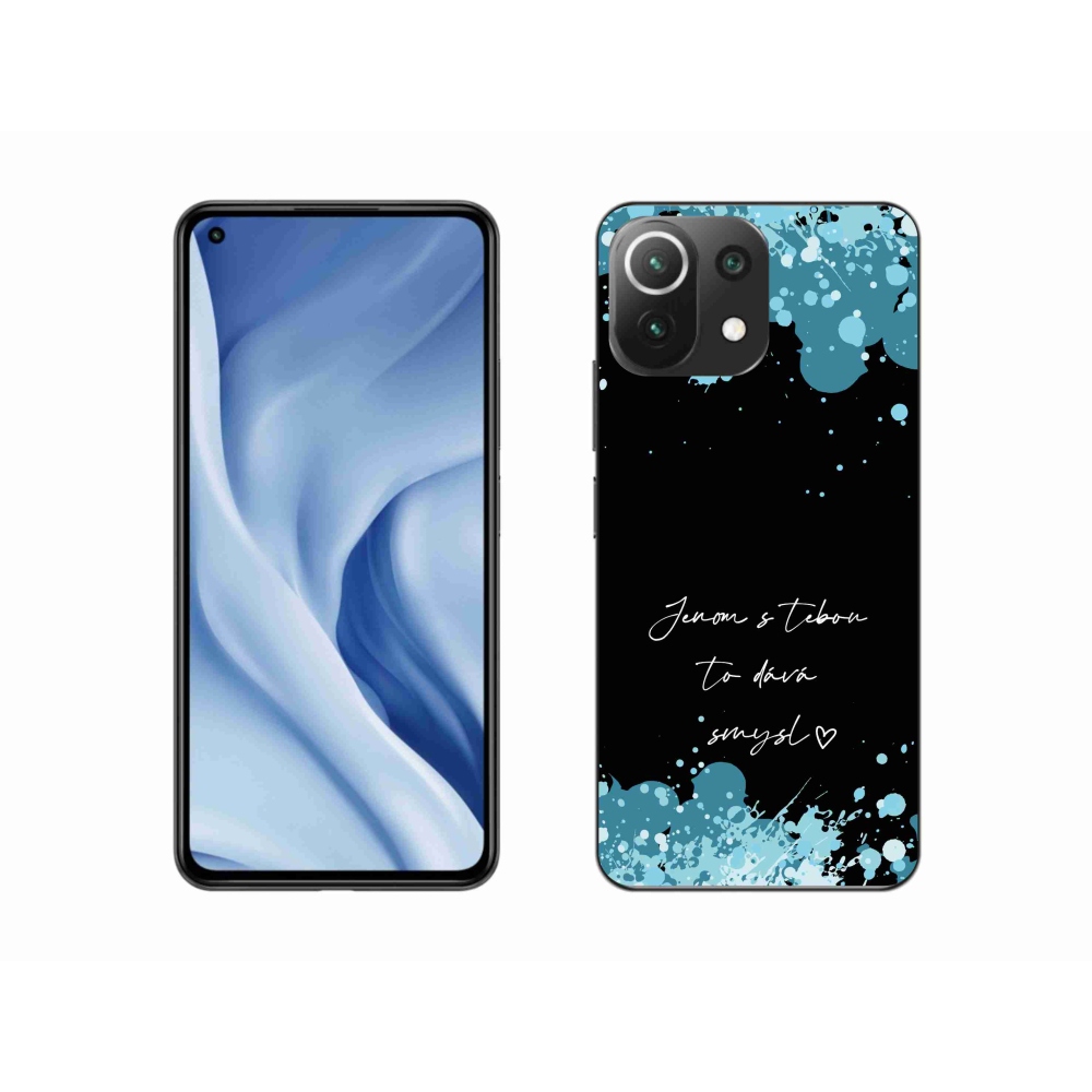 Gélový kryt mmCase na Xiaomi 11 Lite 5G NE - zamilovaný text čierne pozadie