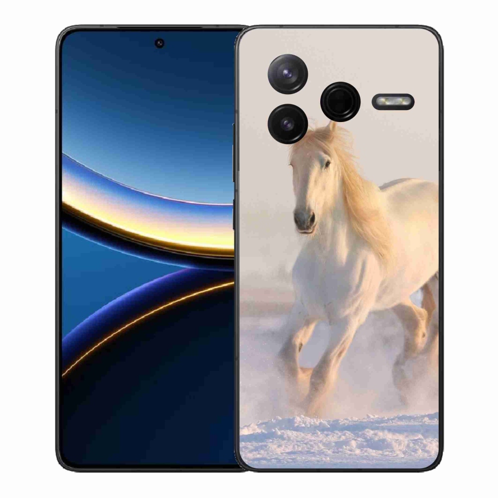 Gélový kryt mmCase na Xiaomi Poco F7 Pro - kôň v snehu