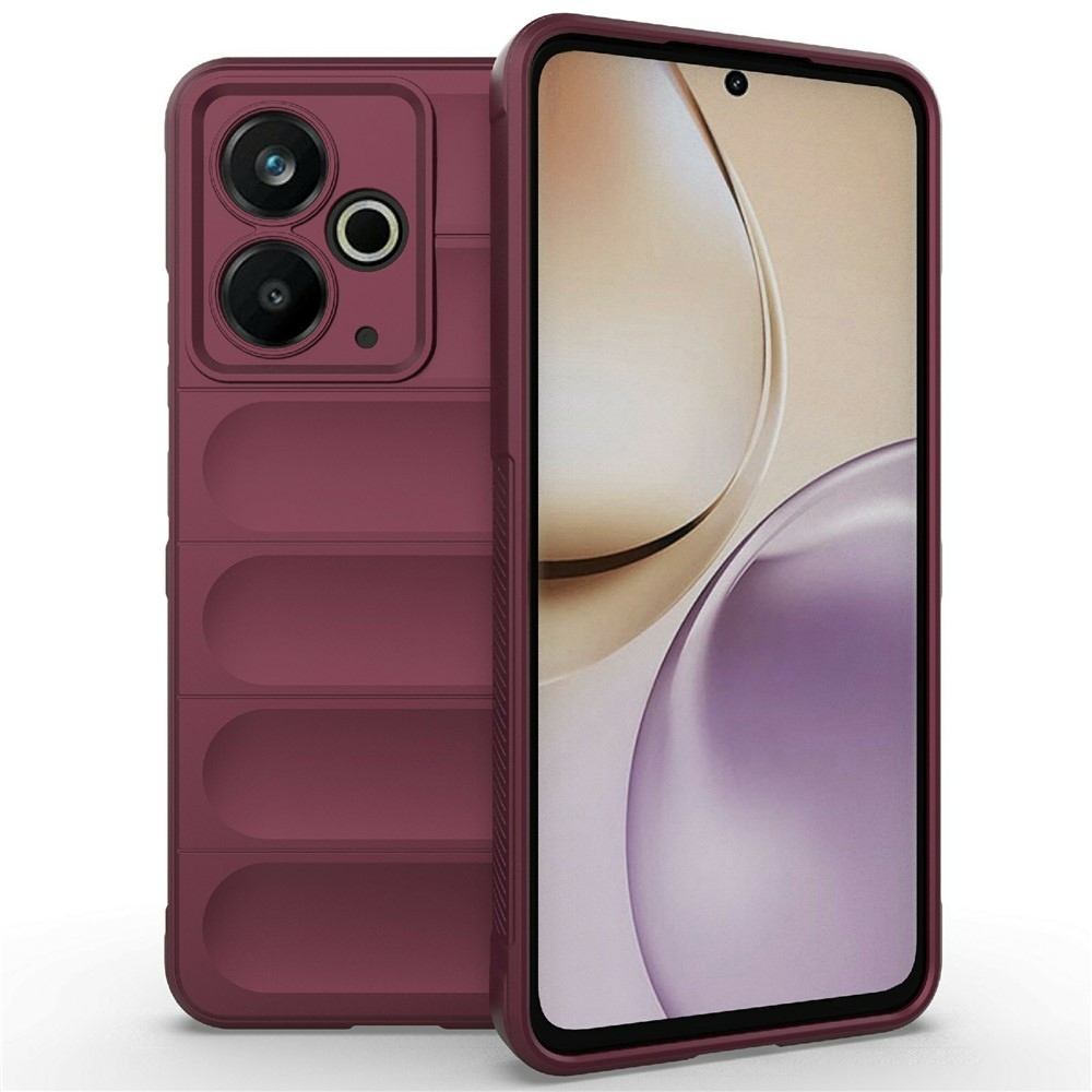 Rugg odolný gélový obal na Realme 14T 5G - vínový
