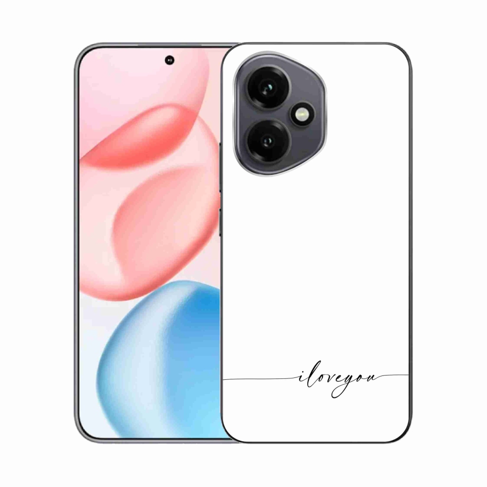 Gélový kryt mmCase na Honor 400 - I love you biele pozadie
