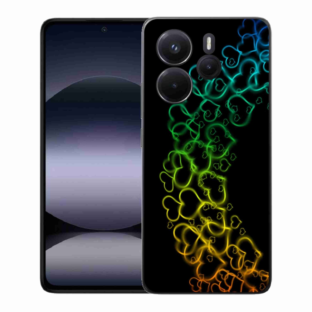 Gélový kryt mmCase na Xiaomi Redmi Note 14 - farebné srdiečka