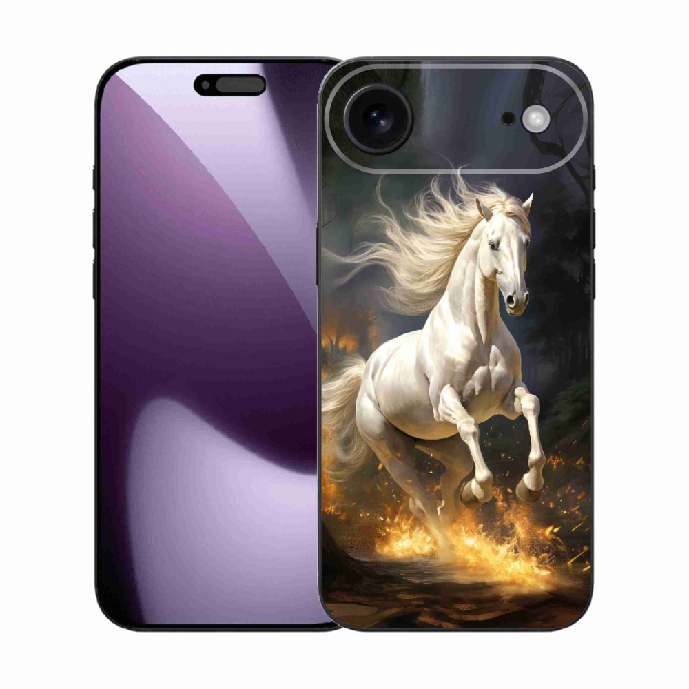 Gélový kryt mmCase na iPhone 17 Air - biely kôň 2