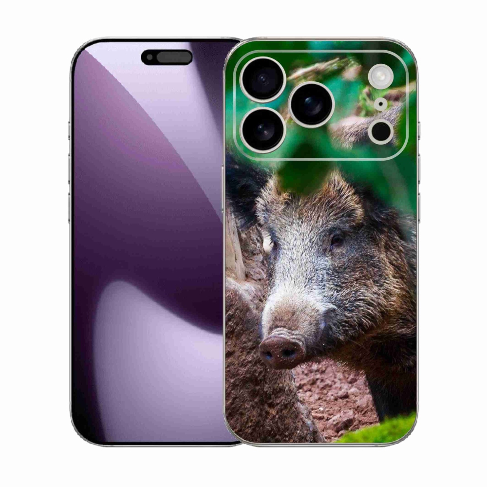 Gélový kryt mmCase na iPhone 17 Pro - divoké prasa